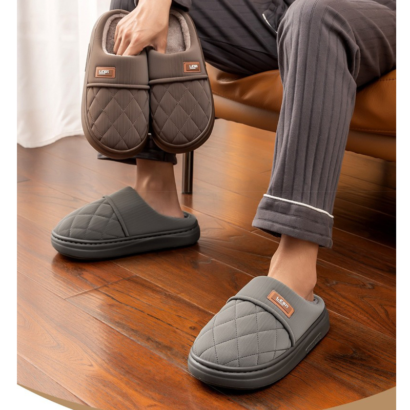 Flip Flop Leather Men - Pantoufles chaudes d'hiver pour femmes et