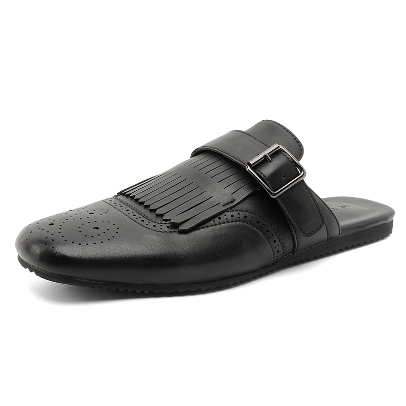 Flip Flop Leather Men - Mules à pampilles pour hommes, mocassins