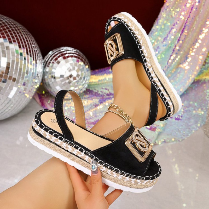 Espadrille Slip On - Nouvelles sandales espadrilles à plateforme pour