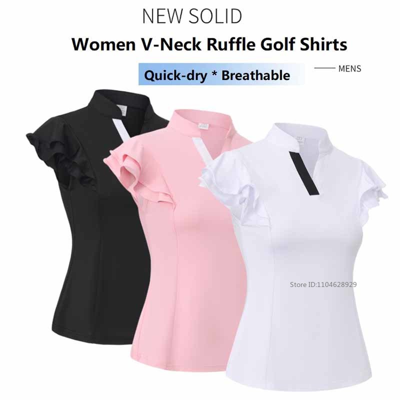 Shirt Camp Collar - Vêtements de golf pour femmes, t-shirt