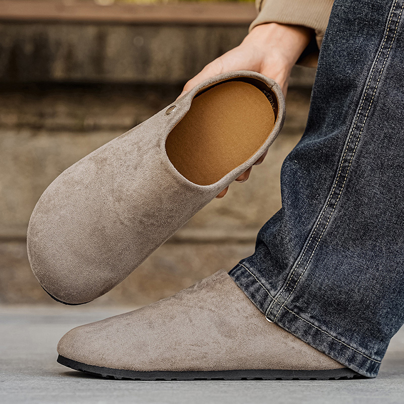 Flip Flop Leather Men - Chaussons en daim pour hommes, mules