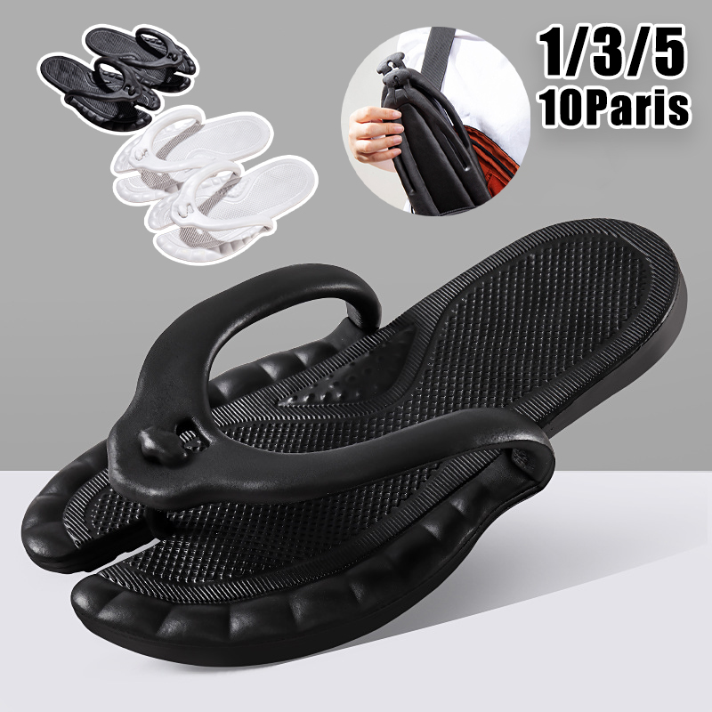 Flip Flop Leather Men - Pantoufles de voyage compactes pour femmes