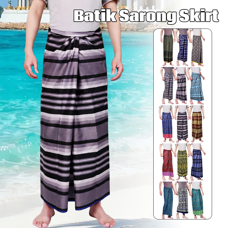 Sarong Men Wrap - Jupe Sarong Batik Ethnique Dai pour