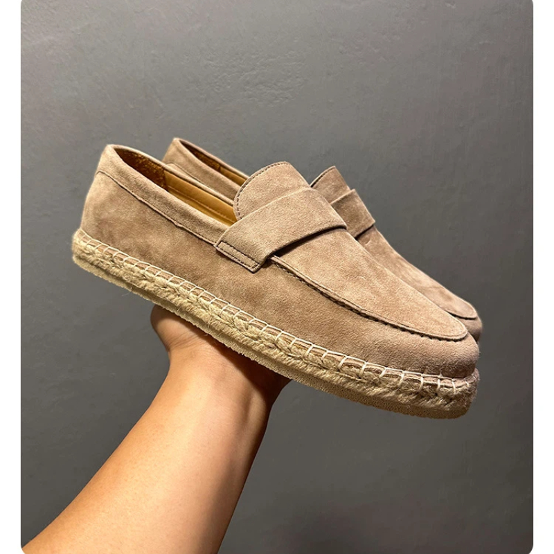 Espadrille Slip On - Espadrilles respirantes en daim de mouton