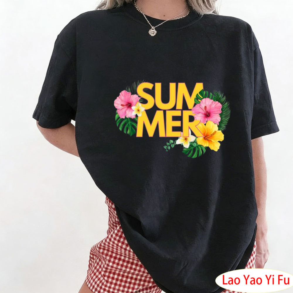 Resort Shirt Floral - T-shirt floral tropical d'été, T-shirt imprimé