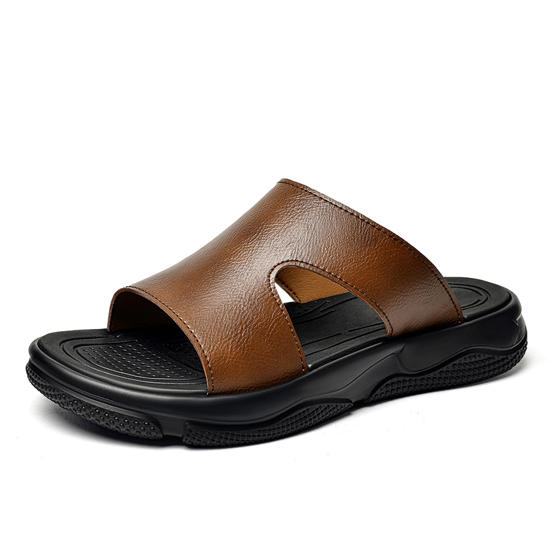 Sandales à enfiler en cuir pou - Flip Flop Leather Men avis et prix