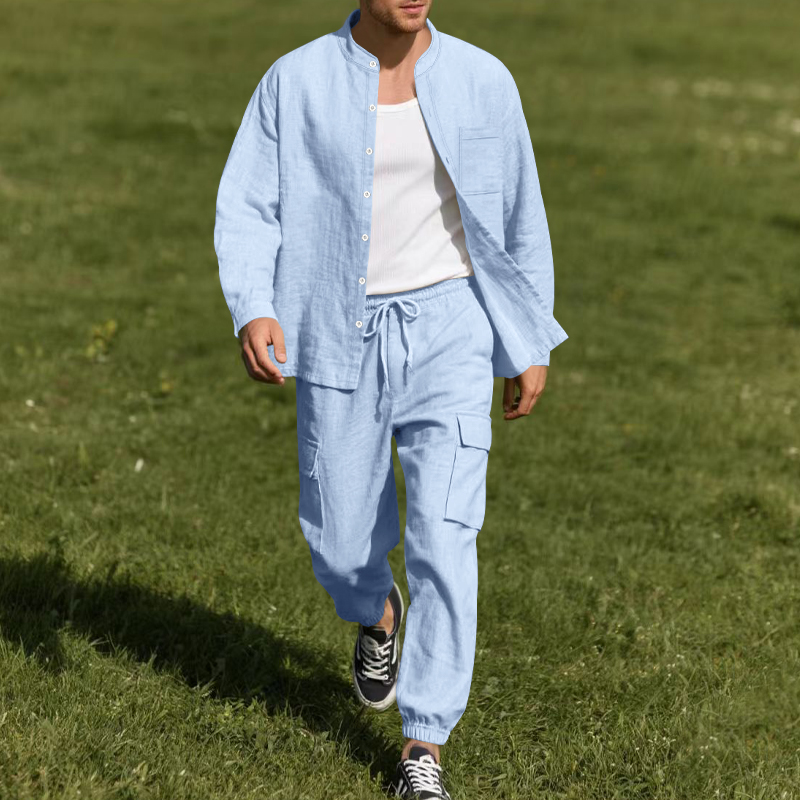 Ensemble deux pièces en lin re - Linen Shirt Breathable avis et prix