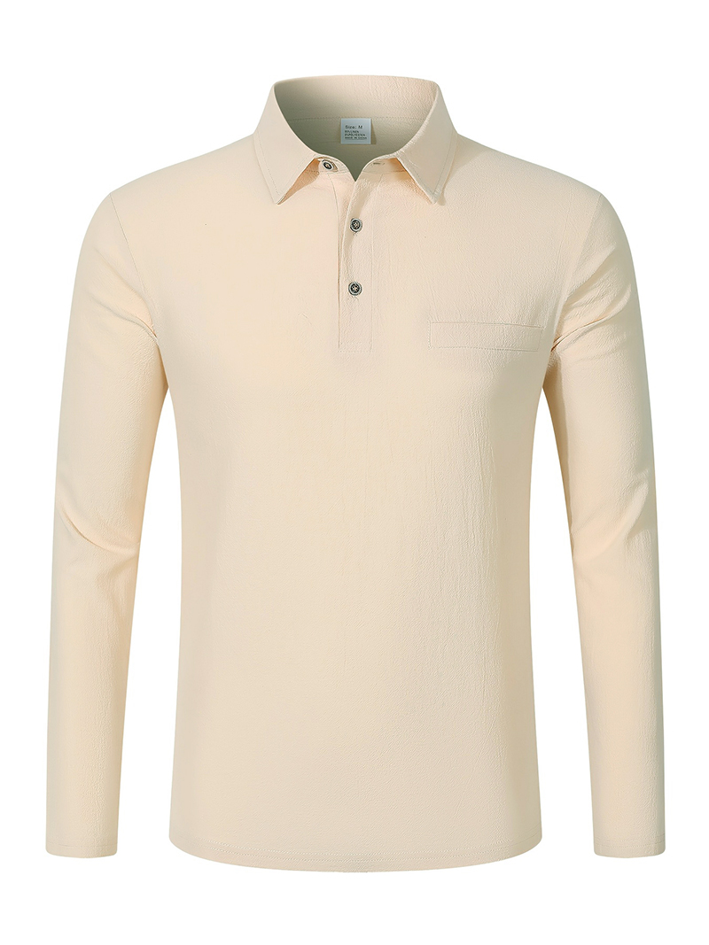 Polo à manches longues en méla - Linen Shirt Breathable avis et prix