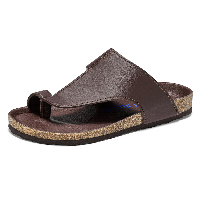 Pantoufles d'été en liège pour - Flip Flop Leather Men avis et prix