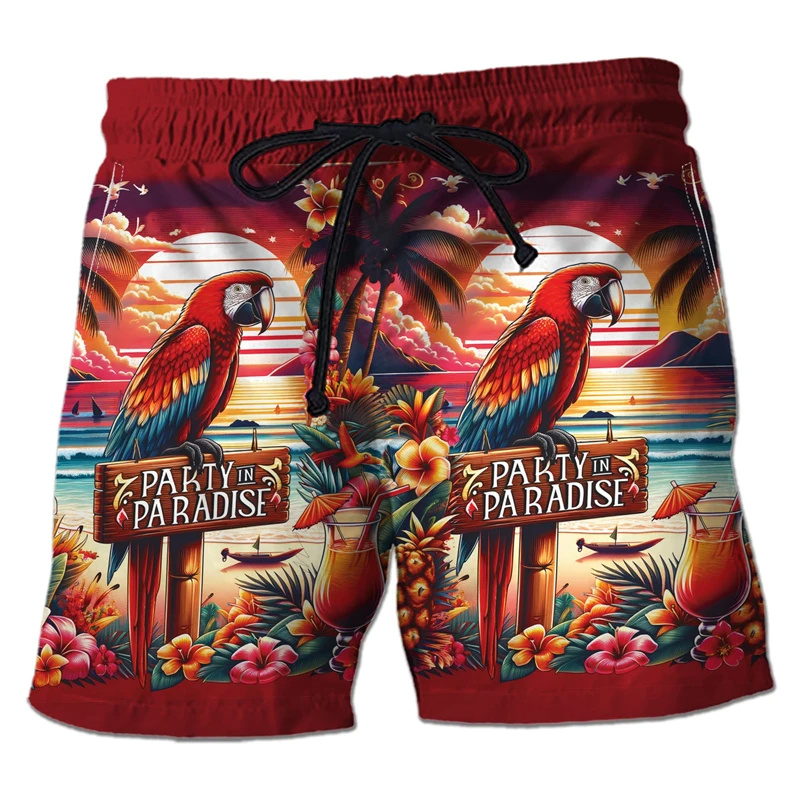 Pantalon court imprimé perroqu - Trunks Board Surf avis et prix