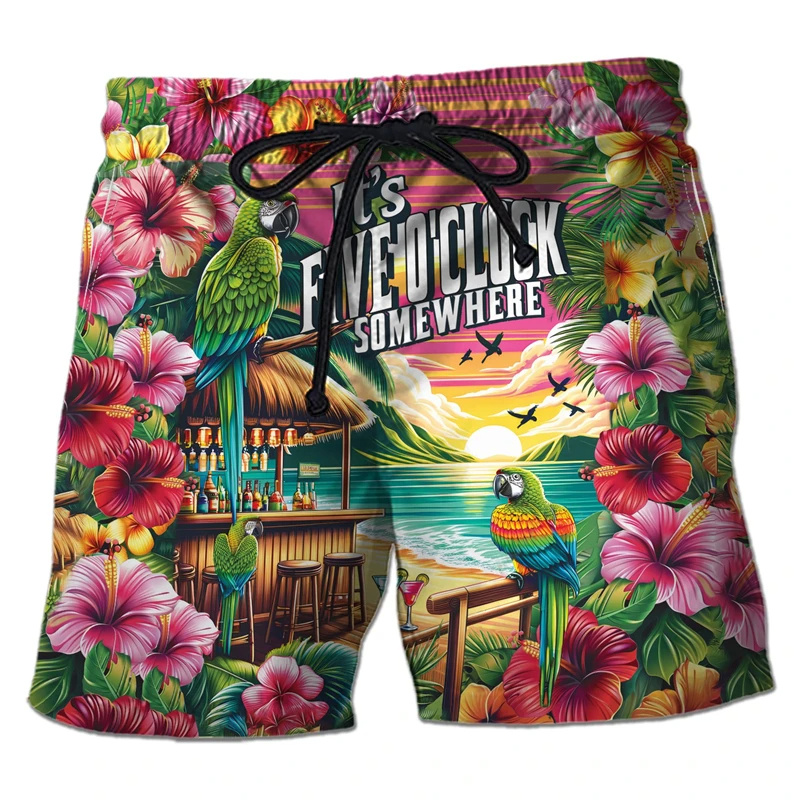 Pantalon court imprimé perroqu - Trunks Board Surf avis et prix