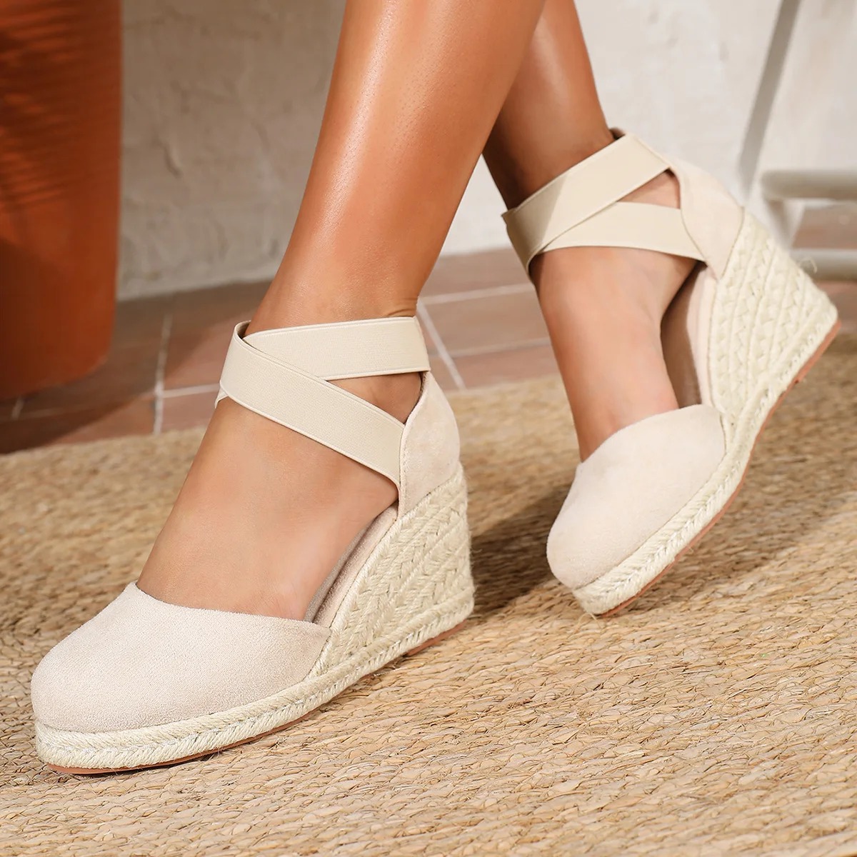 Sandales compensées espadrille - Espadrille Slip On avis et prix