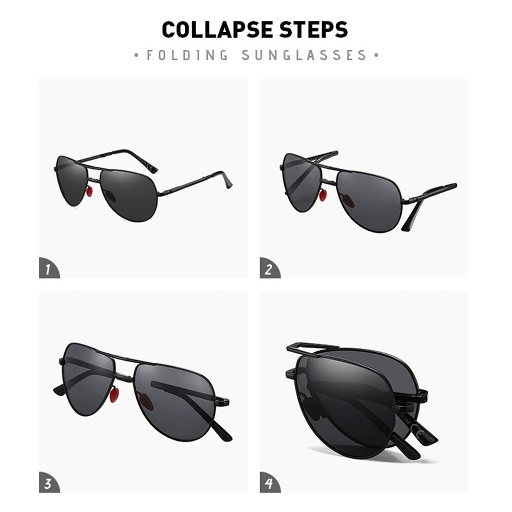 VIVIBEE métal pilote noir plia - Sunglasses Aviator Polarized avis et prix