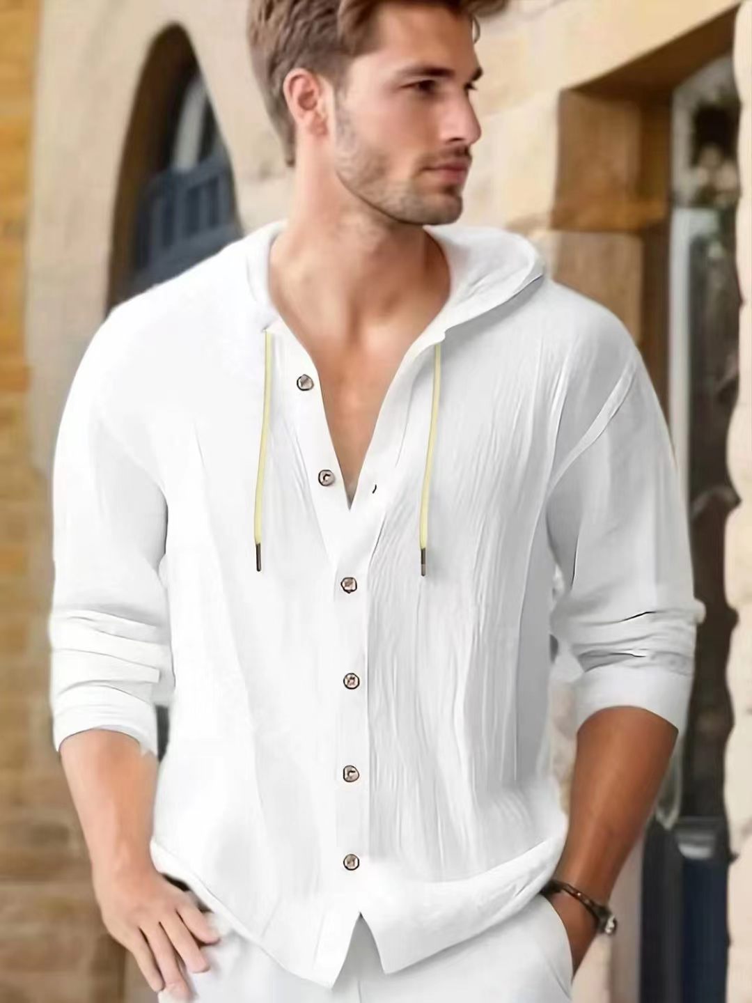 Chemise ample pour homme à man - Linen Shirt Breathable avis et prix