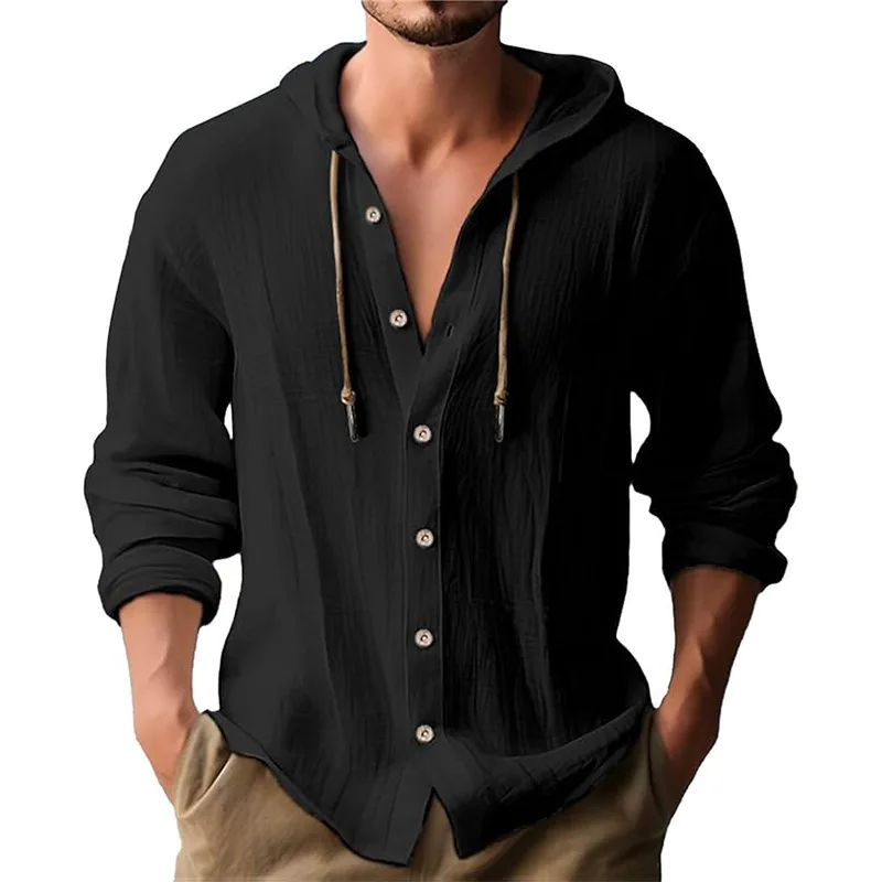Chemise décontractée à manches - Short Linen Drawstring avis et prix
