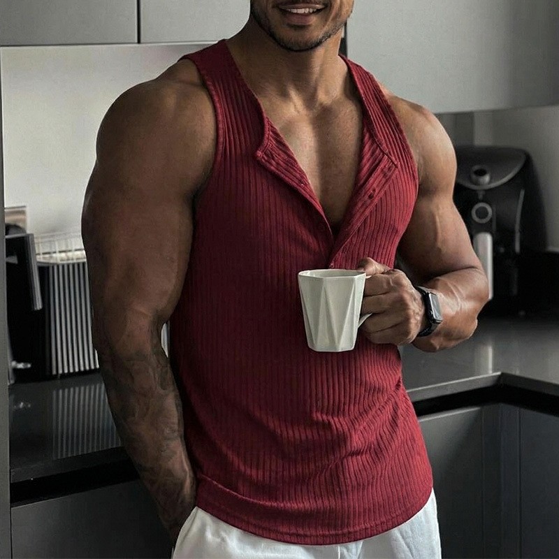 Débardeur Sportif Couleur Unie - Tank Top Muscle avis et prix