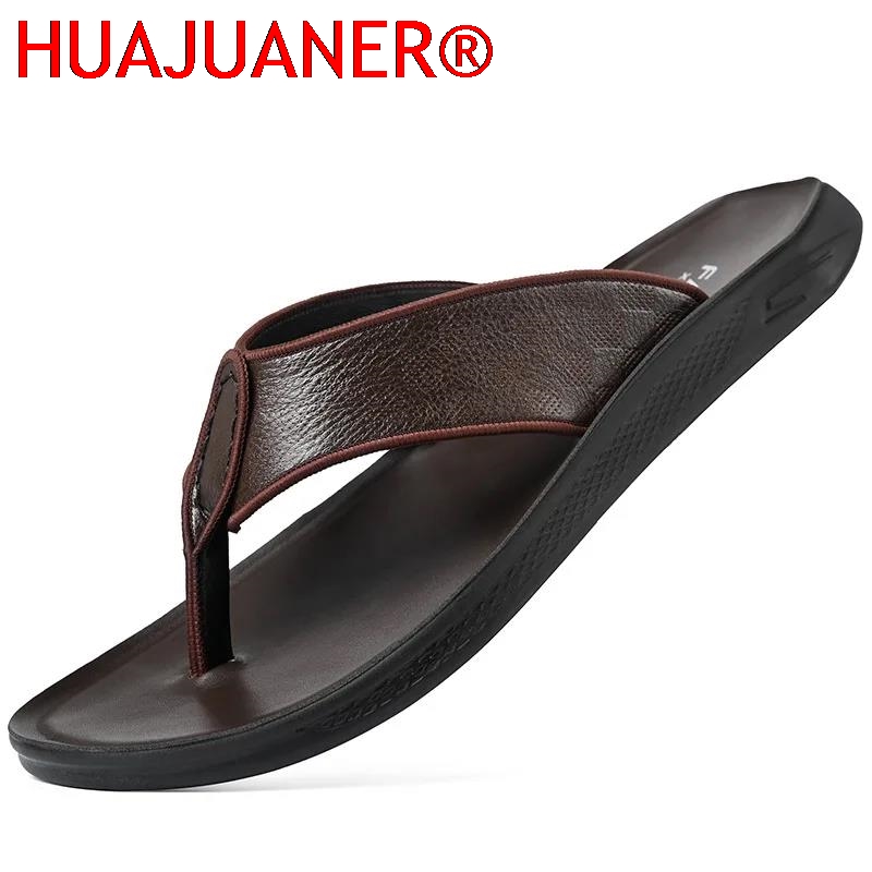 Sandales décontractées d'extér - Flip Flop Leather Men avis et prix