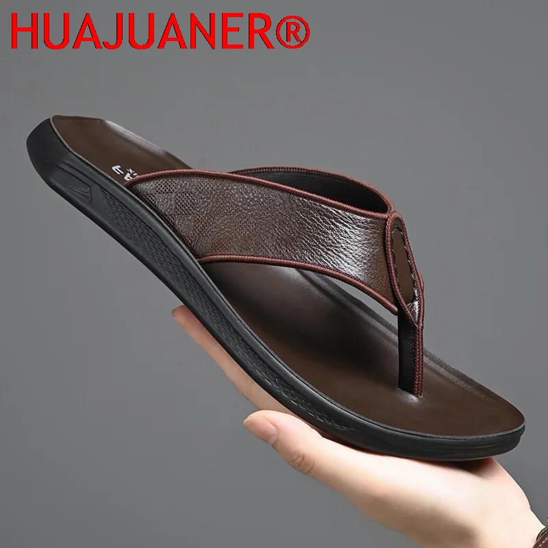 Sandales décontractées d'extér - Flip Flop Leather Men avis et prix